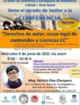 Imagen del afiche sobre la Conferencia de la Dra. Patricia Díaz